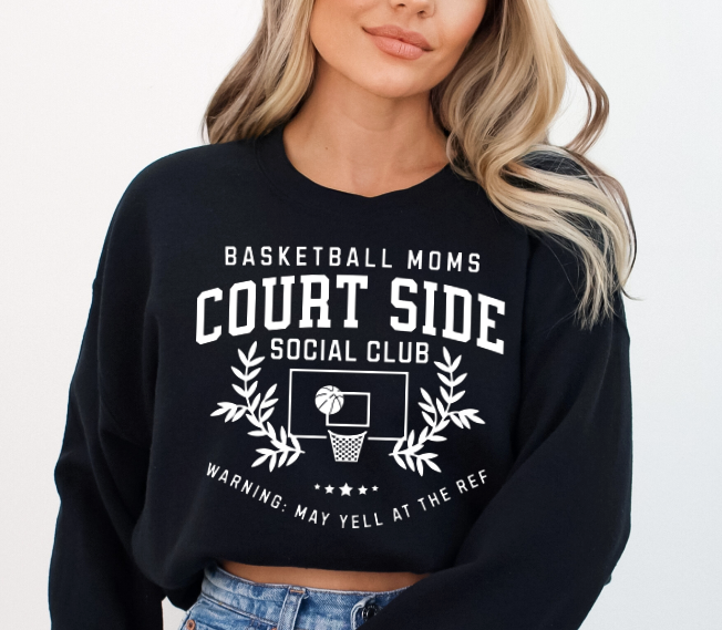 Basketball Mom Court Side Club Sublimation or DTF Transfers