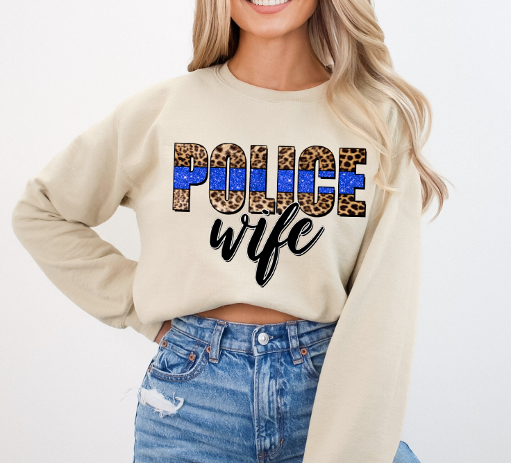 Police wife, Sublimation Transfer, Ready to Press Transfer