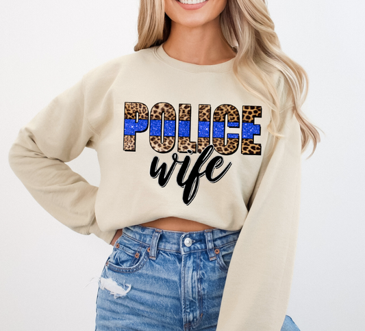 Police wife, Sublimation Transfer, Ready to Press Transfer