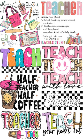 Teacher Gang Sheet 22x36 inches