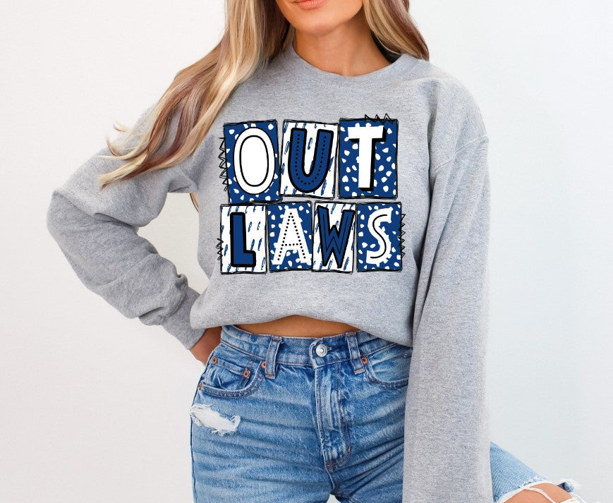 Outlaws School Spirit Sublimation or DTF Transfer