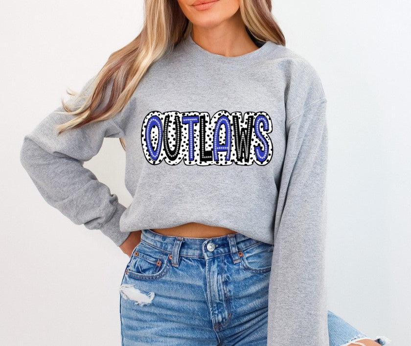 Outlaws School Spirit Sublimation or DTF Transfer