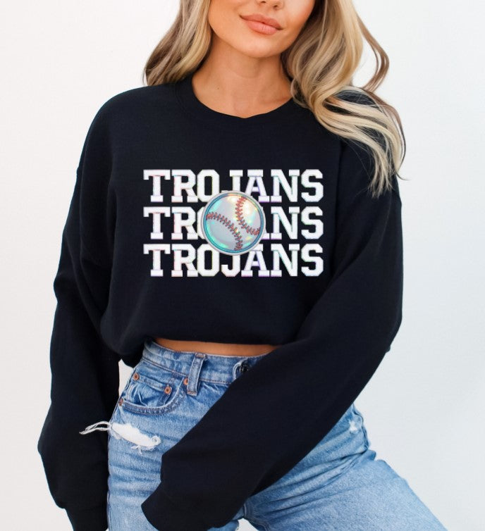 Trojans Baseball School Spirit Sublimation or DTF Transfers