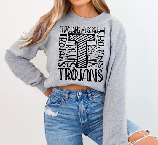 Trojans School Spirit Sublimation or DTF Transfers