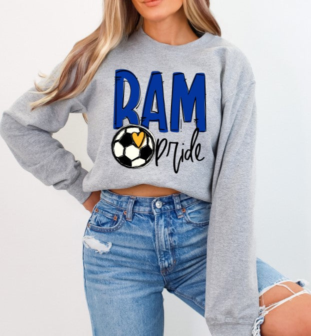 Ram Pride Soccer School Spirit Sublimation or DTF Transfer