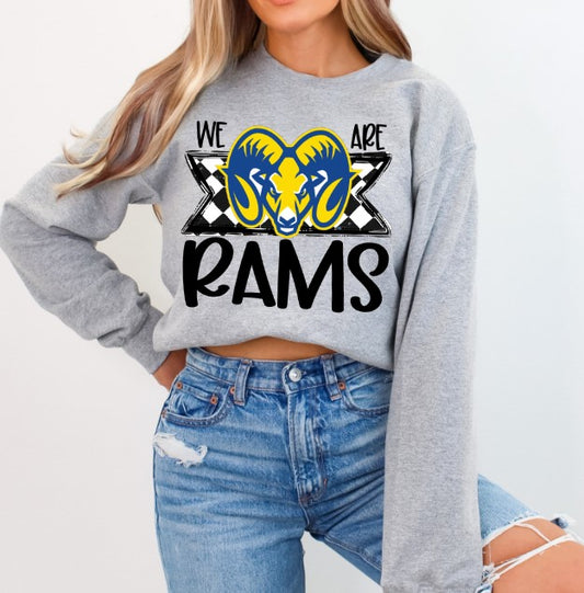 Rams School Spirit Sublimation or DTF Transfer