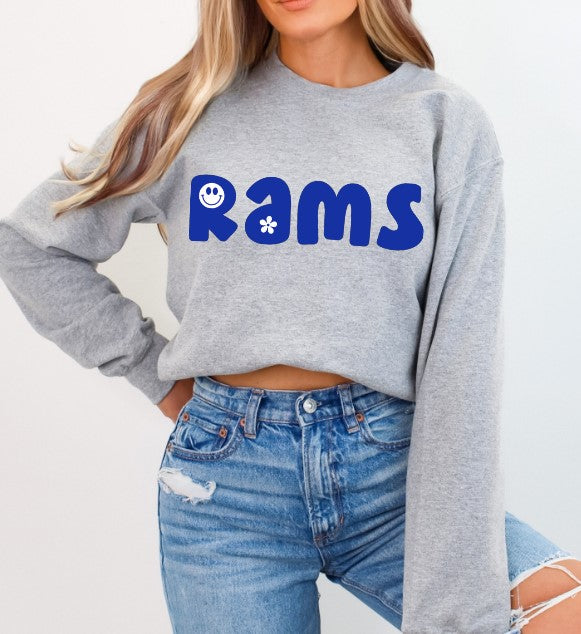 Rams School Spirit Sublimation or DTF Transfer