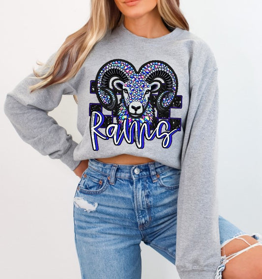 Rams School Spirit Sublimation or DTF Transfer