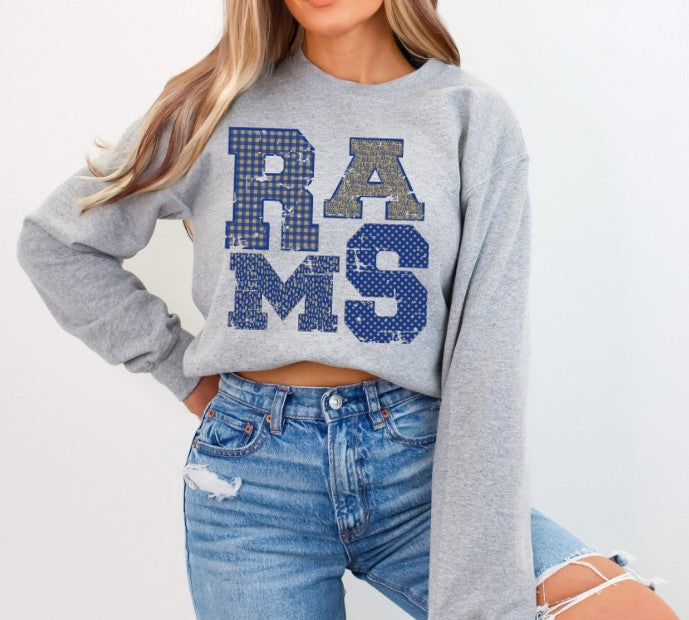 Rams School Spirit Sublimation or DTF Transfer