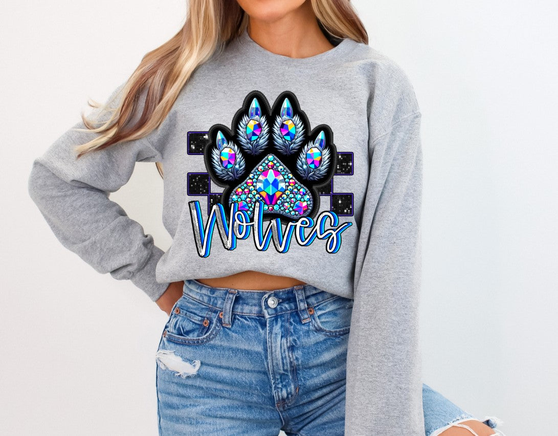 Wolves School Spirit Sublimation or DTF Transfer