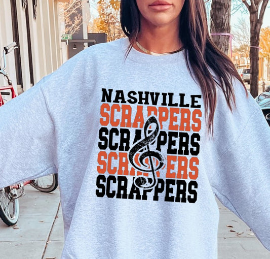 Band Scrappers School Spirit Sublimation or DTF Transfers