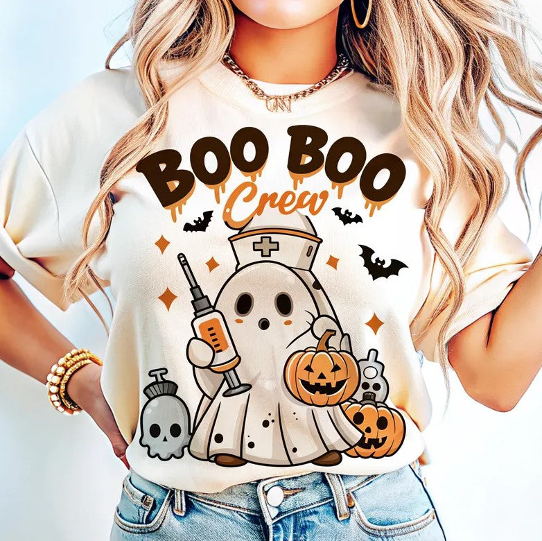 Boo Crew Medical Sublimation or DTF Transfers