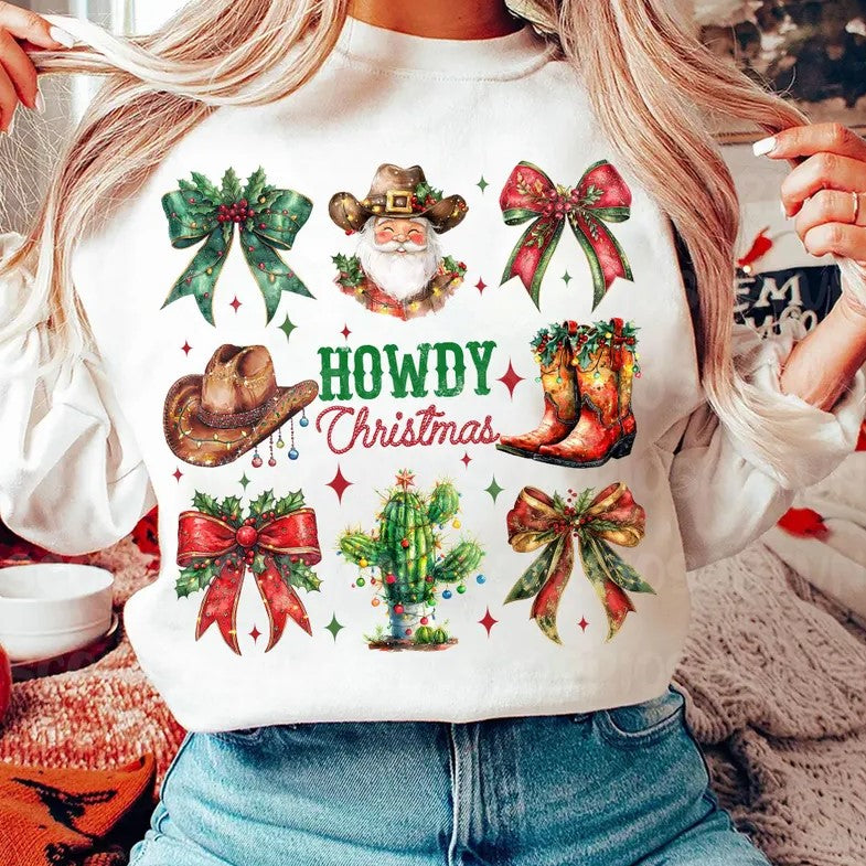 Howdy Christmas Sublimation or DTF Transfer