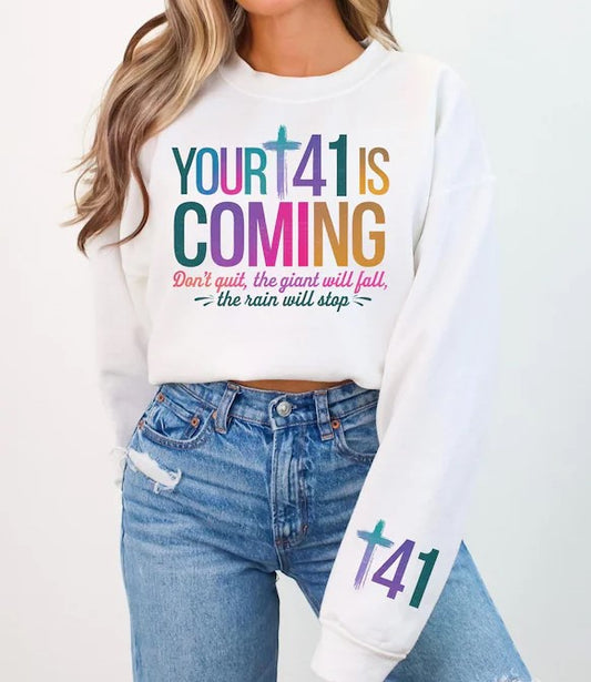 Your 41 is coming with sleeve Sublimation or DTF Transfers