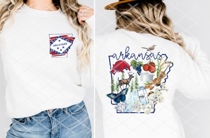 Arkansas Symbols with pocket Sublimation or DTF Transfers