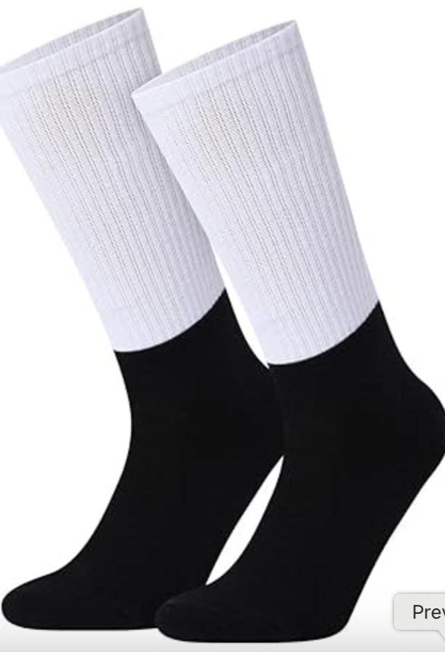 Sublimation Socks with Black Bottom