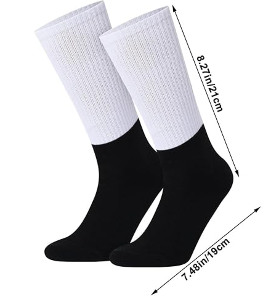 Sublimation Socks with Black Bottom