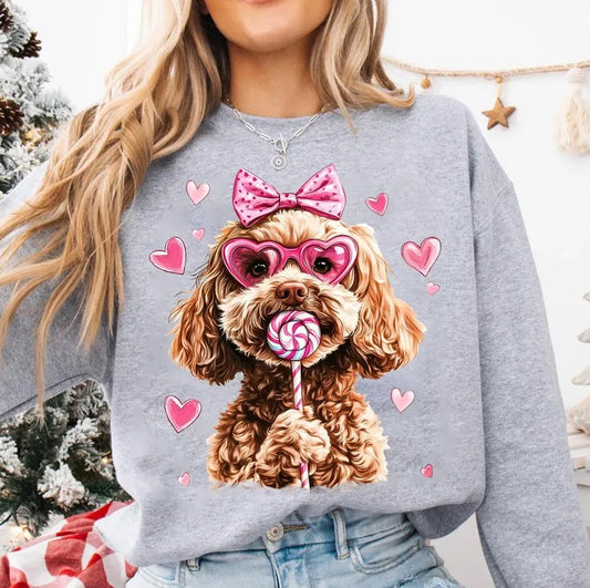 Goldendoodle Valentine Sublimation or DTF Transfers