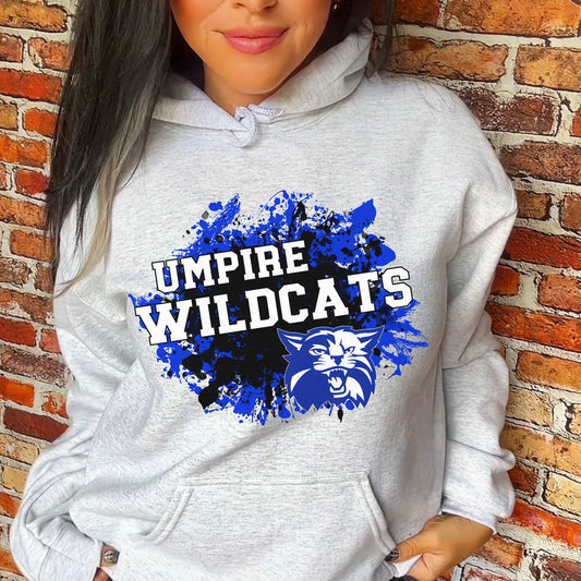 Umpire Wildcats School Spirit Custom Color Sublimation or DTF Transfer