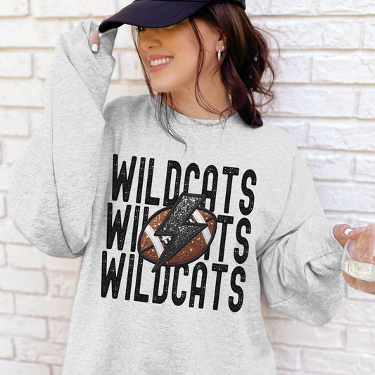 Wildcats Football School Spirit Sublimation or DTF Transfer