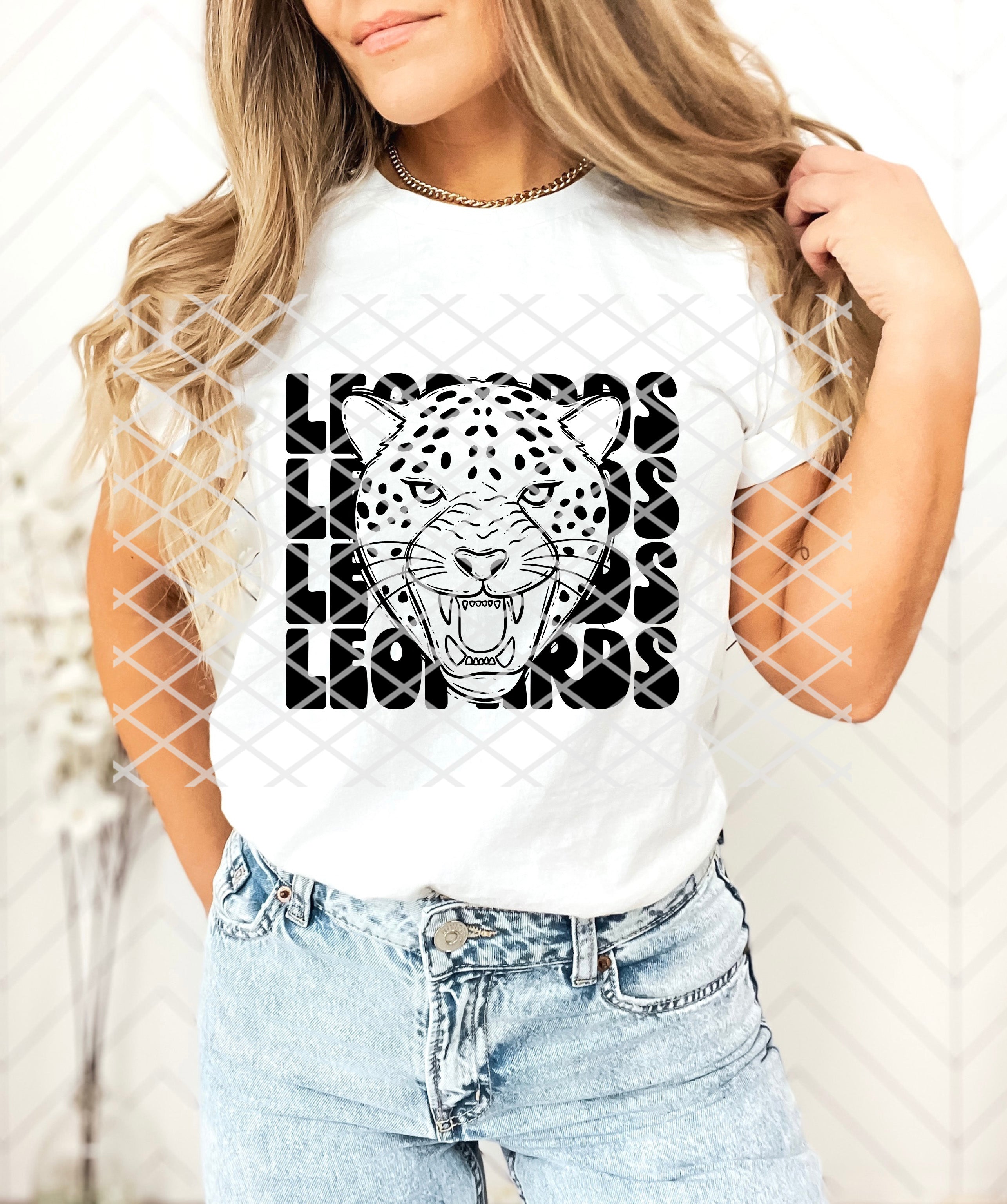 Stacked Leopards Sublimation or DTF transfer