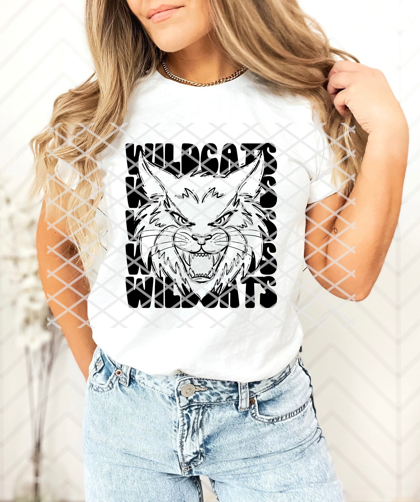 Stacked Wildcats Sublimation or DTF transfer