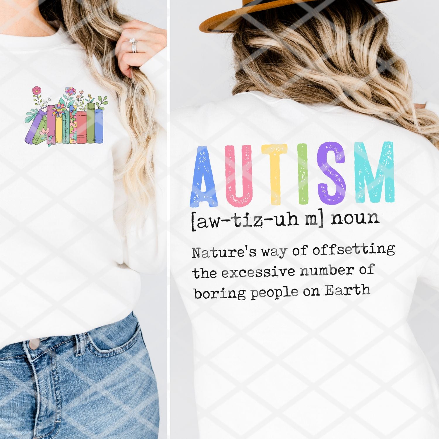 Autism with Pocket, Sublimation Transfer