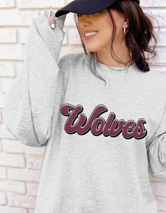 Wolf Sport School Spirit Sublimation or DTF Transfer