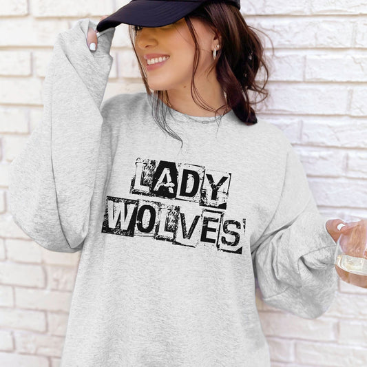 Lady Wolves School Spirit Sublimation or DTF Transfer