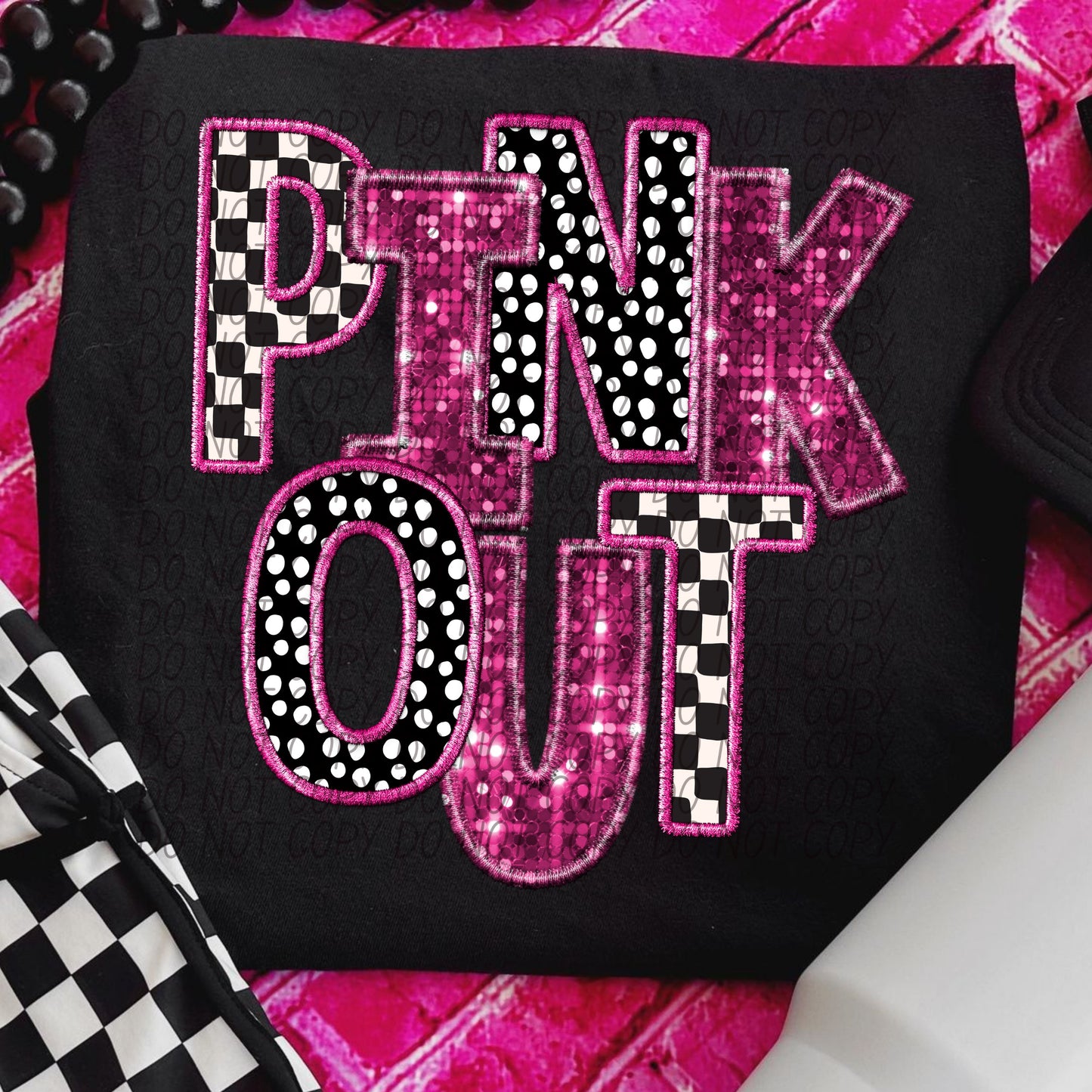 Pink Out Breast Cancer Sublimation or DTF Transfers