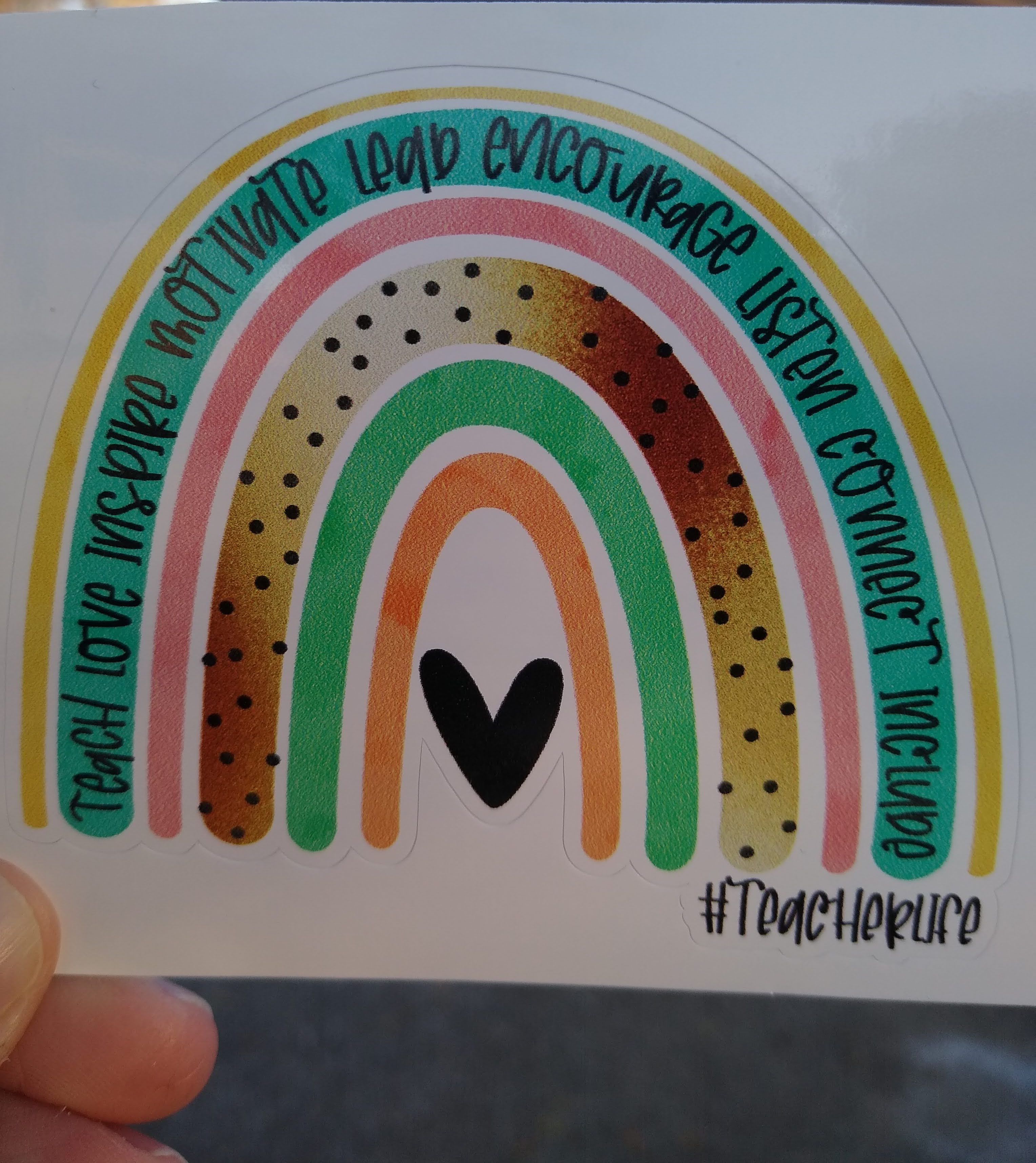 TeacherLife, Teach Love Inspire Vinyl Decal