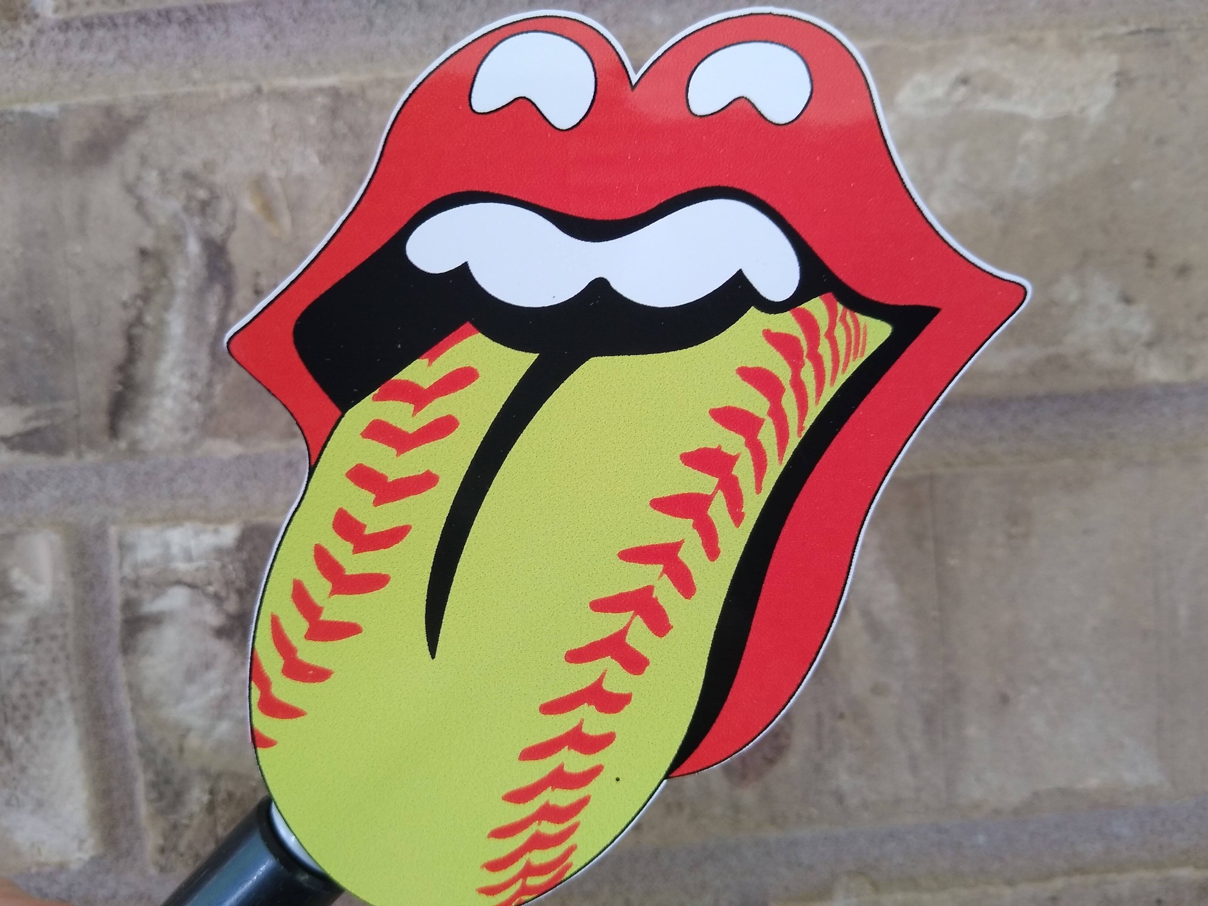 Softball Lips, Vinyl Decal