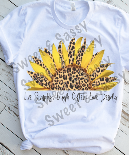 Leopard Print Sunflower Sublimation Transfer