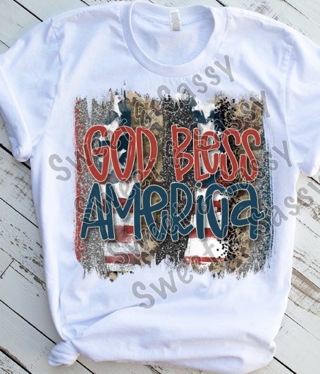 God Bless America Sublimation Transfer