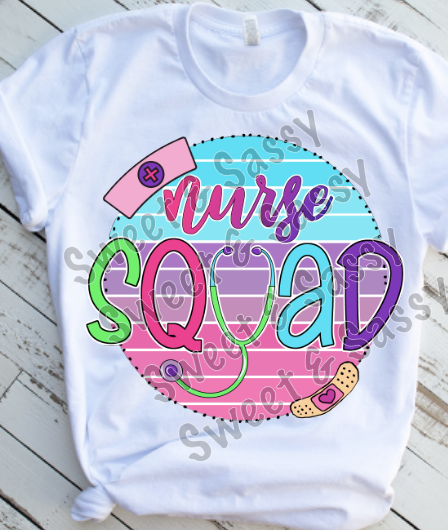 Nurse Squad Sublimation Transfer