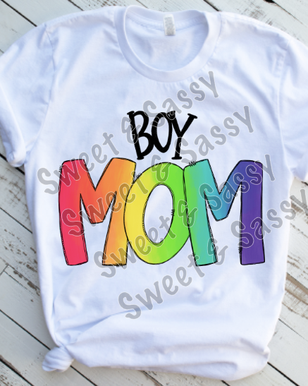 Boy Mom Sublimation Transfer