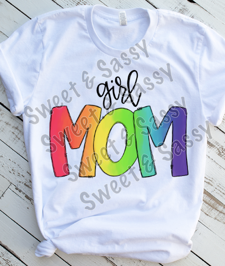 Girl Mom Sublimation Transfer