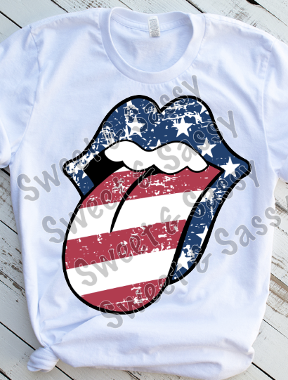 USA Lips, KISS USA Sublimation Transfer