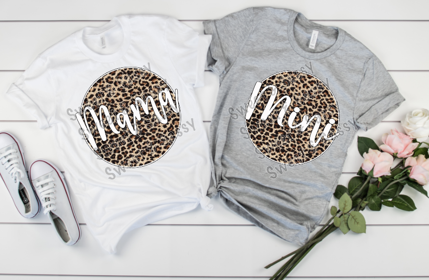 Mama Leopard Print Sublimation Transfer