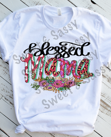 Blessed Mama Sublimation Transfer