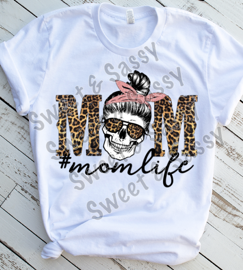 Mom Life Leopard Print Sublimation Transfer