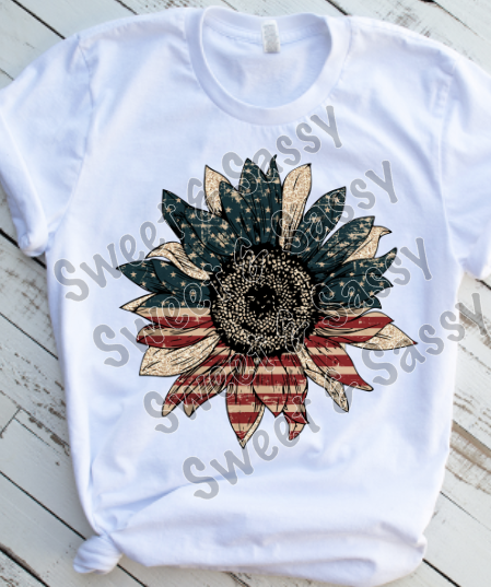 Sunflower, USA Sublimation Transfer