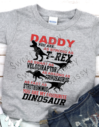 Daddy Dinosaur Sublimation Transfer