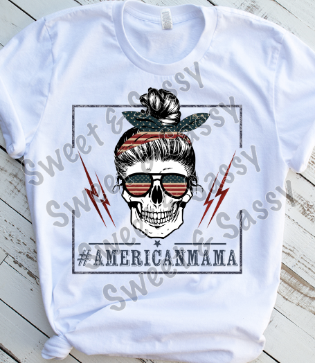 American Mama Sublimation Transfer