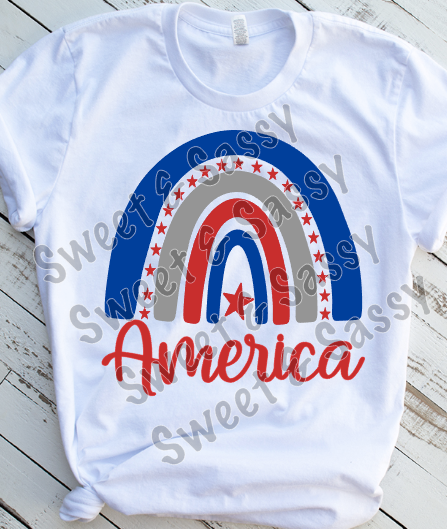 America, 4th of July Sublimation Transfer