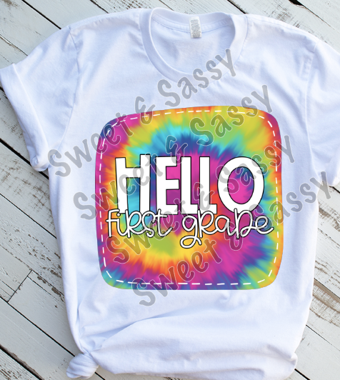 Tie Dye K-4th Grade Level Sublimation Transfers