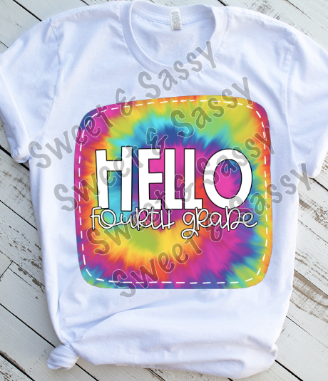 Tie Dye K-4th Grade Level Sublimation Transfers