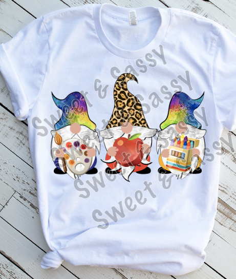 Teacher Gnomes Teacher Sublimation Transfer