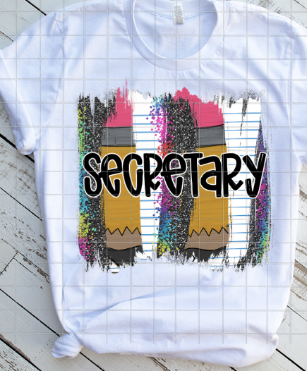 Secretary, Back to School, Sublimation Transfers