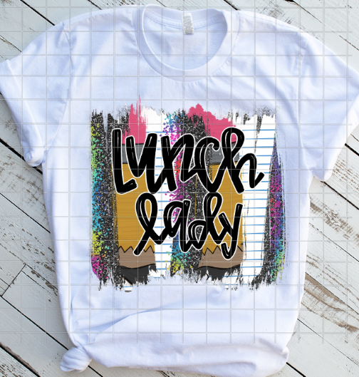 Lunch Lady, Back to School, Sublimation Transfers